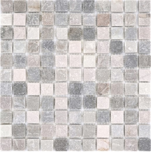 Quartzite natural stone mosaic tile beige gray wall floor shower kitchen splashback shower wall - MOS36-0206