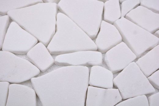 Mosaic quarry marble natural stone polygonal white wall facing tile backsplash wall tile kitchen tile - MOS44-0102