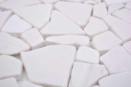 Mosaic quarry marble natural stone polygonal white wall facing tile backsplash wall tile kitchen tile - MOS44-0102