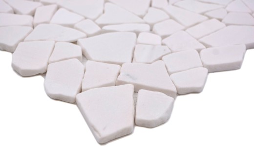 Mosaic quarry marble natural stone polygonal white wall facing tile backsplash wall tile kitchen tile - MOS44-0102