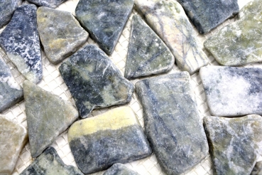 Hand-painted mosaic tile marble natural stone quarry Ciot gray-green MOS44-0208_m