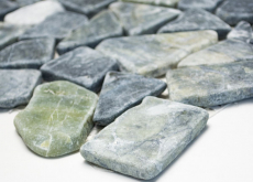 Hand-painted mosaic tile marble natural stone quarry Ciot gray-green MOS44-0208_m