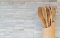 Mosaic marble natural stone brick composite rods light gray stripes splashback wall cladding - MOS40-MOSBrick2012