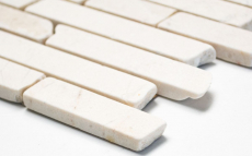 Mosaic tile Marble Natural stone white Brick Botticino Anticato Kitchen splashback MOS40-0102_f