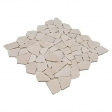 Mosaic quarry marble natural stone white cream polygonal kitchen splashback tile splashback kitchen bathroom - MOS44-0104