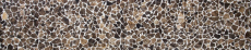 Mosaic quarry marble natural stone polygonal Impala dark brown flamed wall cladding splashback - MOS44-1306
