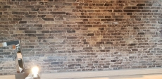 Mosaic marble natural stone Brick composite rods Impala dark brown polished glossy tile backsplash bathroom - MOS40-1306