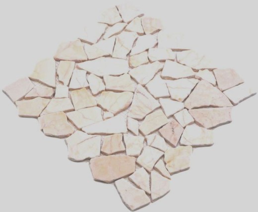 Mosaic quarry marble natural stone polygonal golden cream polished structure tile backsplash wall facing - MOS44-30-2807