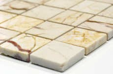 Marble mosaic tile natural stone golden cream polished glossy - MOS42-32-2807