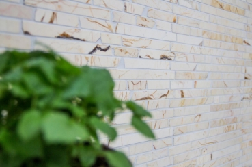 Mosaic tile Marble natural stone Brick golden cream polished structure MOS40B-2807_f
