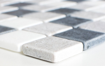 Mosaic tile marble natural stone beige gray black marble Botticino Nero MOS40-MOS32/1125_f