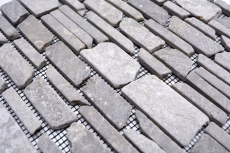 Hand sample mosaic tile marble natural stone gray brick mosaic MOS40-0230_m