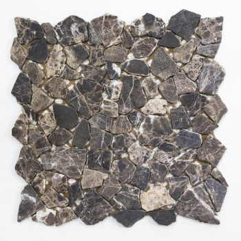 Hand-painted mosaic tile marble natural stone beige quarry Ciot Castanao MOS44-30-180_m