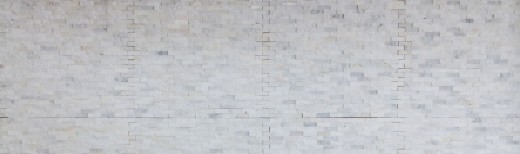 Marble mosaic tile Natural stone Brick Wall bond white 3D look Wall tile WC - MOS40-3D11