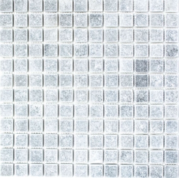 Hand-painted mosaic tile marble natural stone light gray Bardiglio Antique Marble MOS40-40023_m
