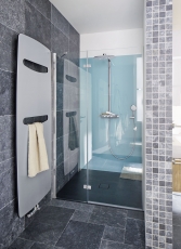 Tile Marble natural stone Nero black anthracite dark gray natural stone tile Roman bond antique look floor - MOSF-45-43000