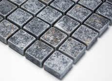 Hand-painted mosaic tile marble natural stone black Nero Antique Marble MOS36-0306-A_m