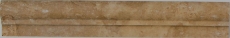 Border travertine natural stone noce walnut brown natural stone profile antique look wall floor bathroom kitchen toilet sauna - MOSProf-44348