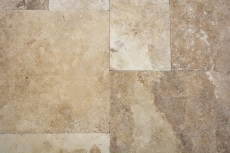 Tile Travertine natural stone Chiaro beige cream natural stone tile Roman bond antique look wall tile bathroom tile - MOSF-45-46000