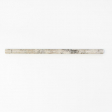 Border travertine natural stone silver silver white gray light gray natural stone profile Pencil silver antique look wall floor kitchen - MOSPENC-47315