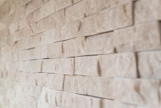 Hand-painted mosaic stone wall marble natural stone ivory Brick Splitface Botticino Marble 3D MOS45-1202_m