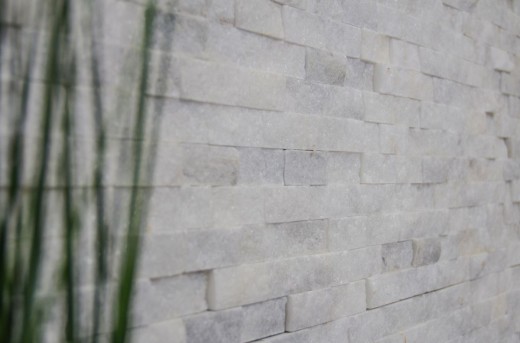 Splitface marble mosaic stone wall natural stone white brick wall bond Ibiza Sugar 3D optic tile backsplash kitchen - MOS45-0204