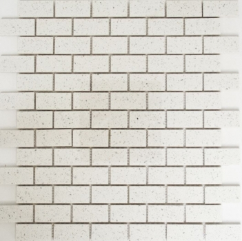 Mosaic tiles quartz composite artificial stone Brick Artifical white MOS46-0104