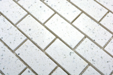 Mosaic tiles quartz composite artificial stone Brick Artifical white MOS46-0104