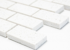 Mosaic tiles quartz composite artificial stone Brick Artifical white MOS46-0104