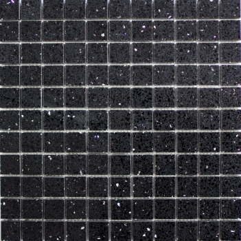 Mosaic tiles quartz composite artificial stone Artificial black MOS46-ASM22