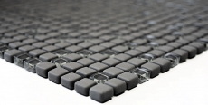 Glass mosaic Sustainable wall covering Tile Recycling Enamel gray-brown matt MOS140-05G