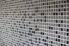 Glass mosaic Sustainable wall covering Tile Recycling Enamel gray-brown matt MOS140-05G