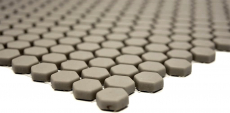 Glass mosaic Sustainable wall covering Tile backsplash Recycling Hexagon Enamel beige cream matt MOS140-HX13C