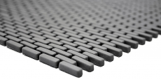 Mosaic tile ECO GLAS Brick Enamel gray-brown matt MOS140-B25G_f | 10 mosaic mats