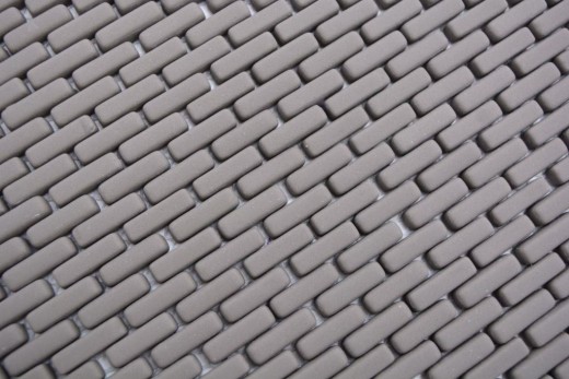 Glass mosaic Sustainable wall covering Tile Recycling Brick Enamel gray-brown matt MOS140-B25G