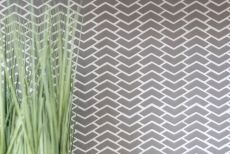 Glass mosaic Sustainable wall covering Tile backsplash Recycling herringbone Enamel gray-brown matt MOS140-HB35G