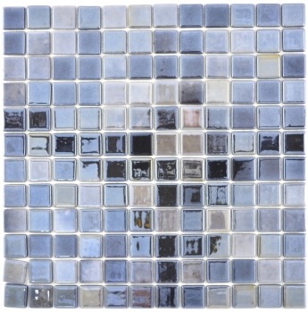 Hand sample mosaic tile ECO Recycling GLAS ECO anthracite metallic MOS350-08_m