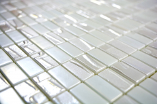Glass mosaic Sustainable wall covering Recycling rectangle old white metallic 3D MOS355-01