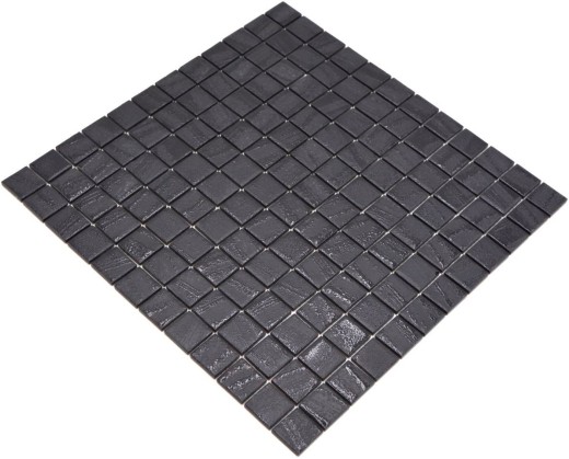 Glass mosaic Sustainable wall covering Tile backsplash Recycling black anthracite MOS360-03