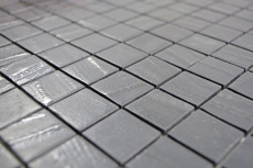 Glass mosaic Sustainable wall covering Tile backsplash Recycling black anthracite MOS360-03