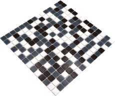 Glass mosaic mosaic tiles white gray black bathroom tile shower splashback tile mirror MOS52-0302