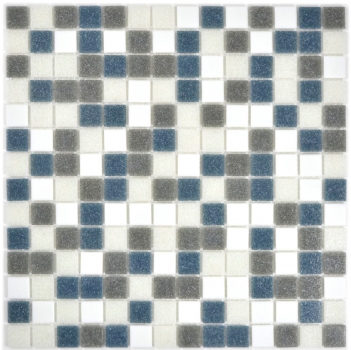 Hand sample mosaic tile glass white gray metallic wall tile bathroom tile shower splashback tile backsplash MOS210-P001625_m