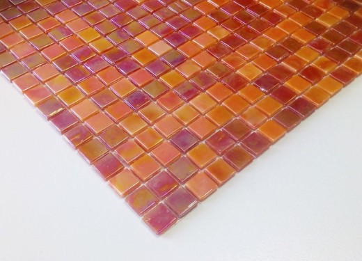 Glass mosaic mosaic tiles orange red iridescent wall tile mirror MOS58-0902