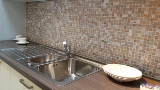 Glass mosaic mosaic tiles beige gray copper wall tiles bathroom tile shower splashback tile mirror MOS54-0104
