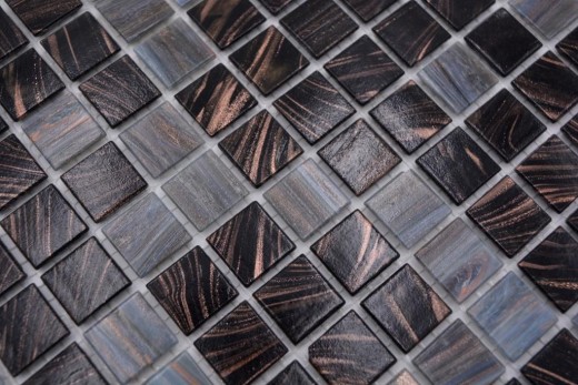 Glass mosaic mosaic tiles gray copper black anthracite shower splashback tile backsplash MOS54-0108
