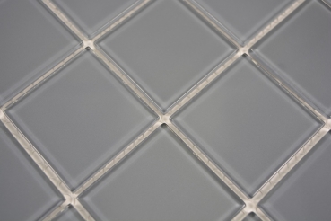 Mosaic tile Translucent glass mosaic Crystal gray BATH WC Kitchen WALL MOS69-0202_f | 10 mosaic mats