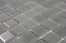 Hand-painted mosaic tile Translucent glass mosaic Crystal anthracite gray gray matt MOS63-2602_m