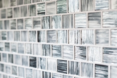 Mosaic tile Glass mosaic frosted glass structure black clear frosted MOS68-CF41