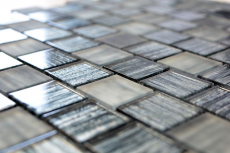 Mosaic tile Glass mosaic frosted glass structure black clear frosted MOS68-CF41