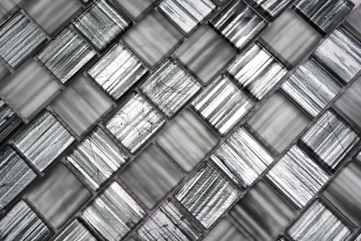 Mosaic tile Glass mosaic Crystal frosted glass black clear frosted MOS78-CF81
